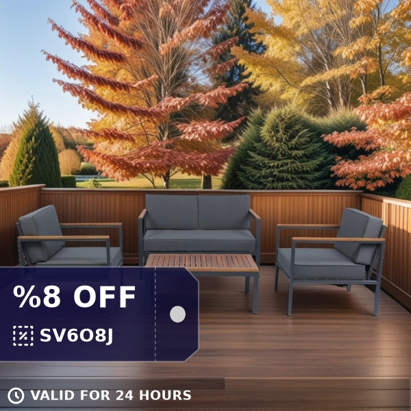 shopping4every's tweet photo. Check out this product 😍 4-Piece Outdoor Sofa Furniture Set with Acacia Wood Top, Dark Grey Cushions... 😍 
starting at $420.99. 
Show now 👉👉 https://t.co/ckW2jURmFc https://t.co/WkwBY60U7F