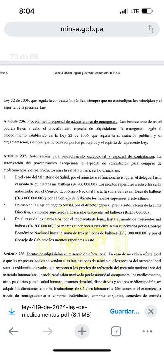 En el Proyecto de Ley 163, en su art 157, pretenden modificar el Art 237 de la Ley 419, otorgando super poderes al Director, lo cual no veo bien, déjenlo como se tipifica ECLau