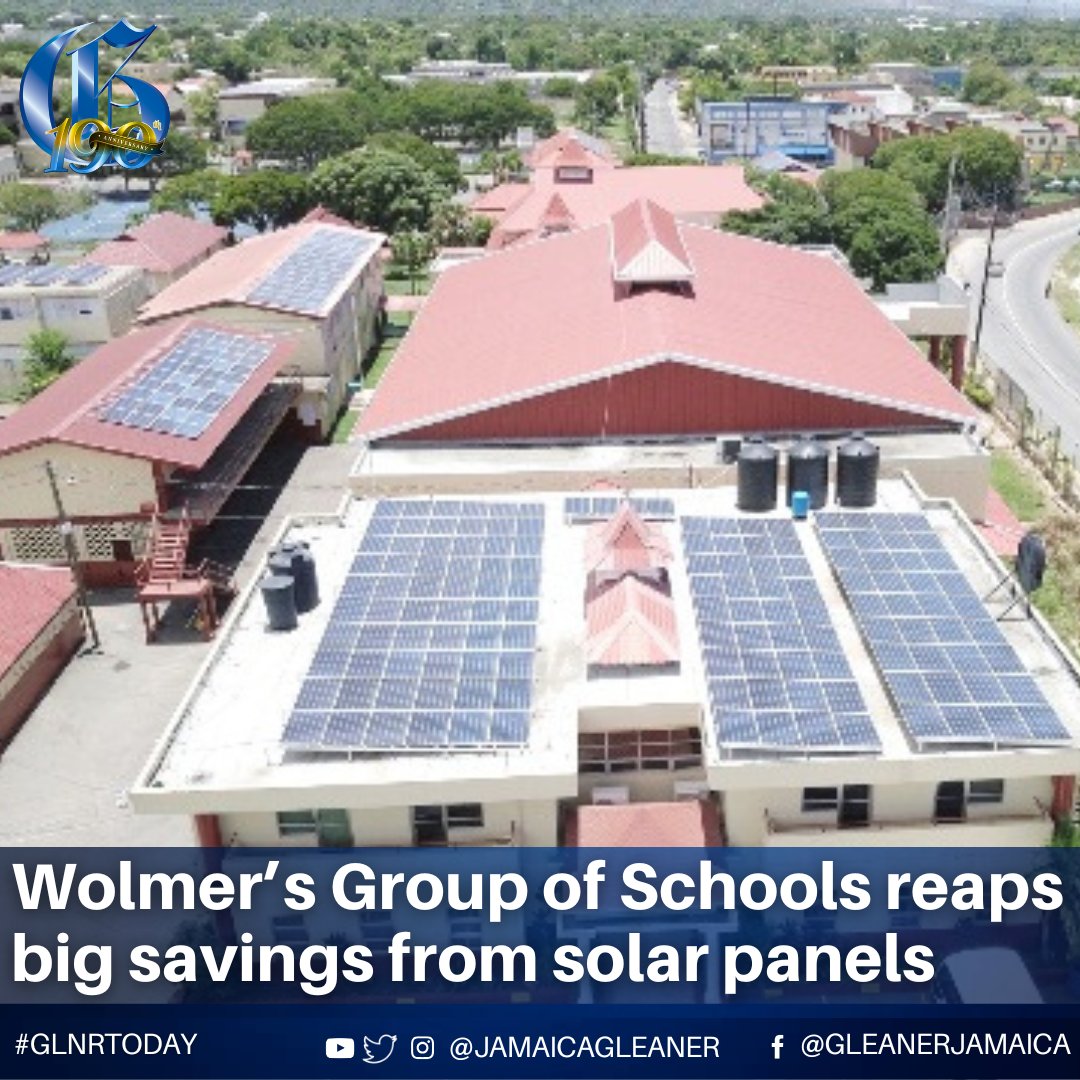 JamaicaGleaner's tweet photo. The Wolmer’s Trust Group of Schools is reaping significant benefits from the installation of solar panels across its three campuses, which has generated annual savings of $16 million.

Read more: https://t.co/Ysq10ZsHqy #GLNRToday https://t.co/B35scbRyv1