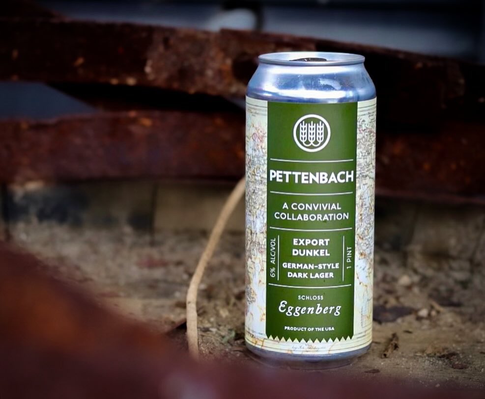 SchillingBeer's tweet image. The third collaboration with our dear friends from Upper Austria’s Braueri Schloss Eggenberg, this Dunkel is brewed at export strength—fitting for early winter. Notes of toasted nuts, light toffee and cocoa nibs dance on the palate. Available in cans and draught pours. 6% abv.