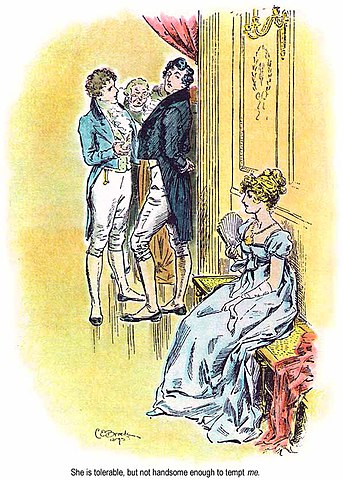 HistoriumU's tweet photo. My all-time favorite line from literature is from Pride and Prejudice: "It is a truth universally acknowledged, that a single man in possession of a good fortune, must be in want of a wife." Jane Austen kicking things off like a Regency-era matchmaker with a wink.

#BookWormSat

🎨C.E. Brock