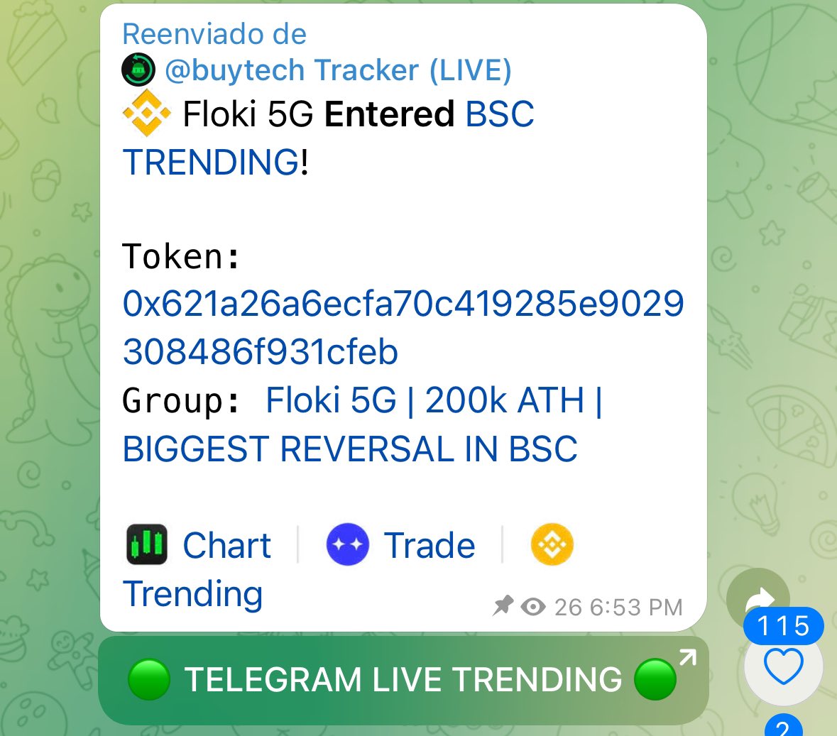 Floki5GBSC's tweet photo. TRENDING PAID AND HUGE NEWS ARE COMING!!!!

#bscgem #bscmemecoin #floki #flokimeme #flokimoon https://t.co/0ZQBg2gE5T