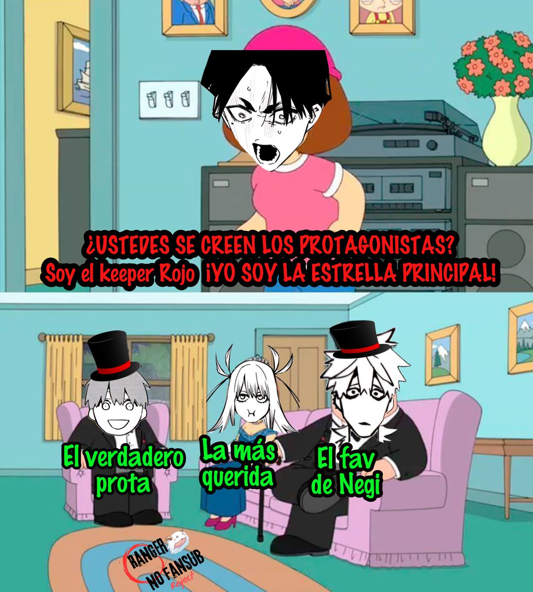 rangerreject04's tweet photo. Lo sé, pero es imposible no hacer más memes del favoritismo de Negi xD 
#rangerreject #sentaidaishikkaku
#HisuiKanon #Chidori #sentoinD #akabanesousei https://t.co/ebitYTBgfI