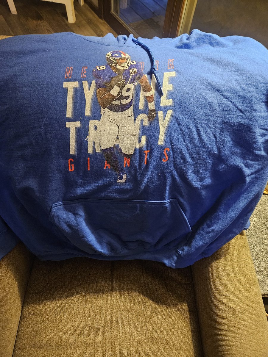 I will be wearing this <a href="/TyroneTracy/">TYRONE TRACY JR</a> sweatshirt to the <a href="/Giants/">New York Giants</a> vs <a href="/Colts/">Indianapolis Colts</a> in December!!!