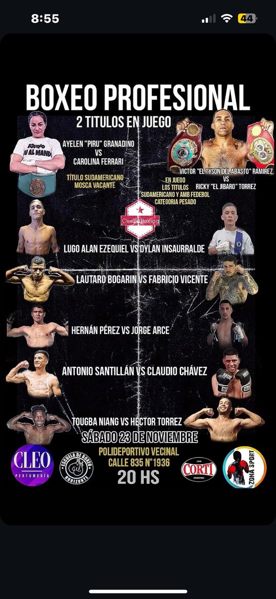 Carolina Ferrari &amp; Ayelén Granadino fight for the (vacant) So American Fly title Saturday in San Francisco Solano 🇦🇷 
📸 <a href="/BoxeoHuracan/">BoxeoHuracán</a>