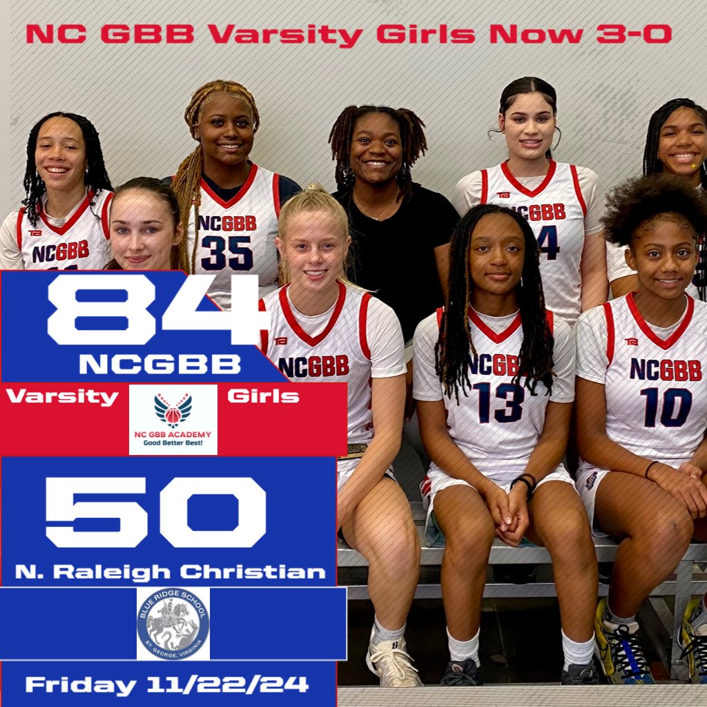 🔥NC GBB Varsity Girls to move to 3-0🏀

NC GBB Girls Varsity 84
N. Raleigh Christian 50

IE Thanksgiving Classic in Jacksonville FL up next.
