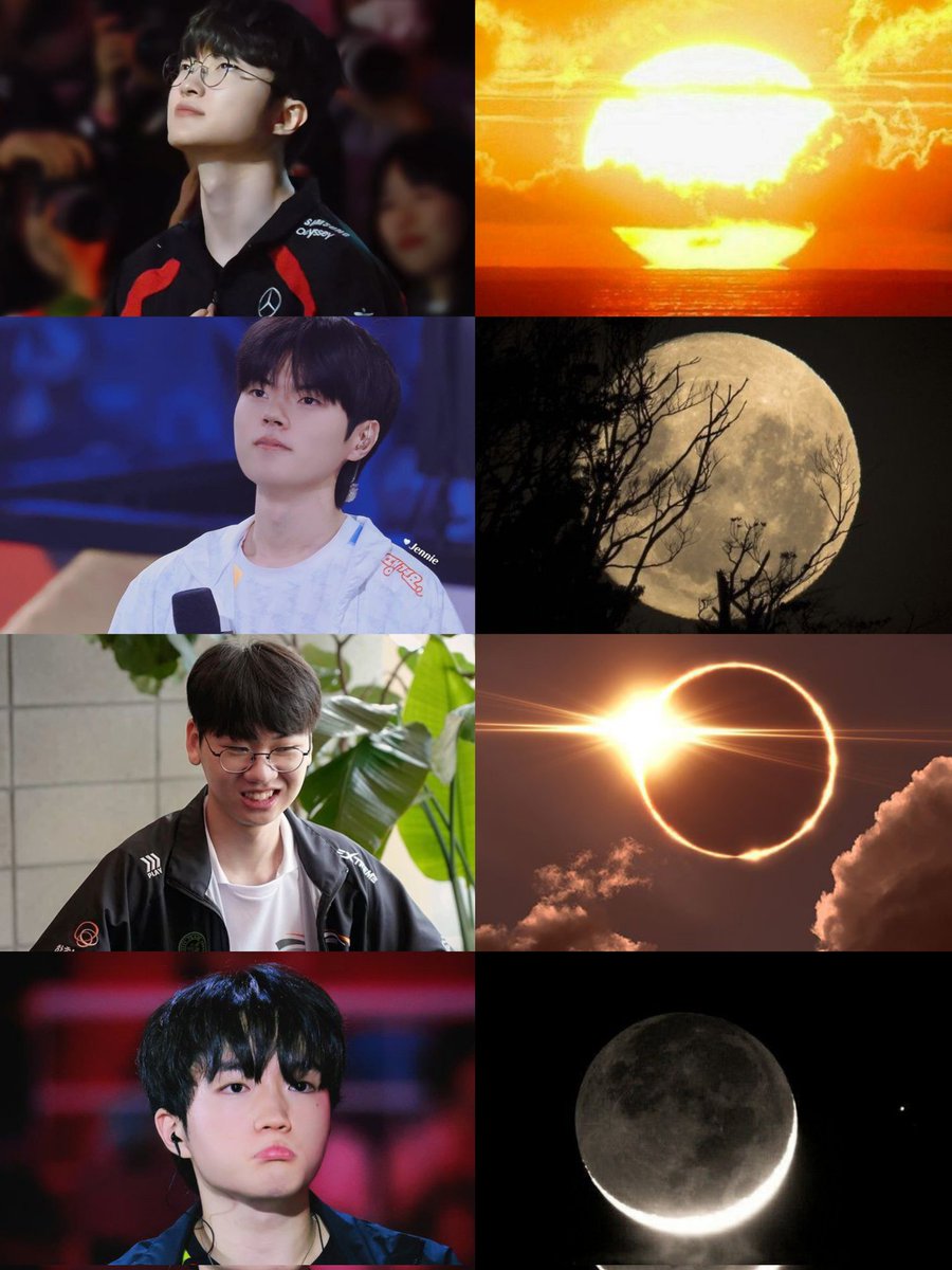 MAPODUO AND THEIR SOLAR AND LUNAR ECLIPSE☀🌚🌒🌖 
#FAKER #DEFT #DORAN #KERIA