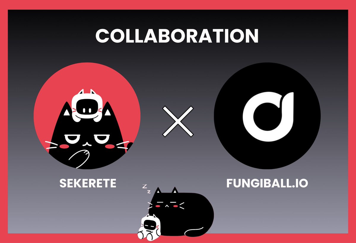 Sekerete 🐈⬛ (@sekerete_) on Twitter photo We are glad to announce that we have collaborated with <a href="/Fungiball_off/">Fungiball.io 🎾</a>
Check out our discord to secure spot and don’t miss out! We are glad to announce that we have collaborated with <a href="/Fungiball_off/">Fungiball.io 🎾</a>
Check out our discord to secure spot and don’t miss out!