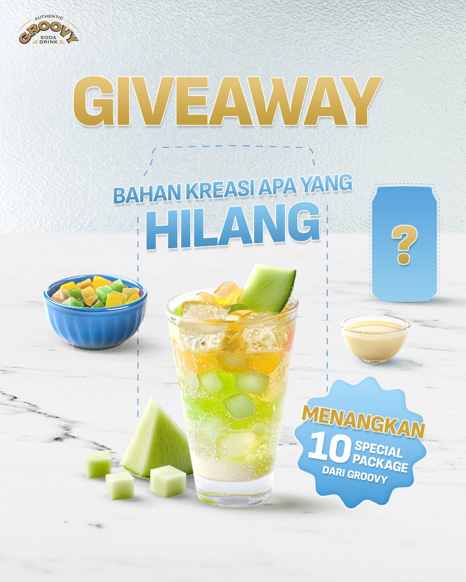 GroovyClassicID's tweet photo. 🚨GIVEAWAY ALERT 🚨

Groovy People, ayo tebak bahan kreasi apa yang hilang!

Ikutan kuis ini disini 👉 https://t.co/7JgqU6zYnN https://t.co/SOBch27FlX