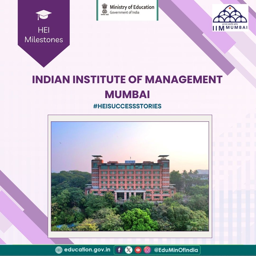 EduMinOfIndia's tweet photo. #HEIMilestones 
@IIMMumbai is redefining education and innovation to shape the leaders of tomorrow! 

1️⃣ Revolutionizing Financial Research 
In partnership with a financial services company,  the institution is establishing a state-of-the-art Big Data & Analytics Hub on campus! 

2️⃣ Upskilling for Semiconductor Excellence 
With India making a historic leap into semiconductor fab manufacturing, the institution is proud to support this national milestone by upskilling employees of an industry leader through an Executive MBA programme in Manufacturing Management.

3️⃣ Transforming Supply Chains 
Collaborating with Prof. David Simchi-Levi of @MIT, the institution launched groundbreaking courses in Data-Driven Supply Chain Transformation. These courses, under the Centre of Excellence in Logistics, are advancing PM Gati Shakti’s vision with an impressive 18,000+ participants and 5,000+ professionals enrolled.

🔗 Learn more: https://t.co/8IKqB7cfU3
#InnovateEducateInspire #HEISuccessStories #PMGatiShakti