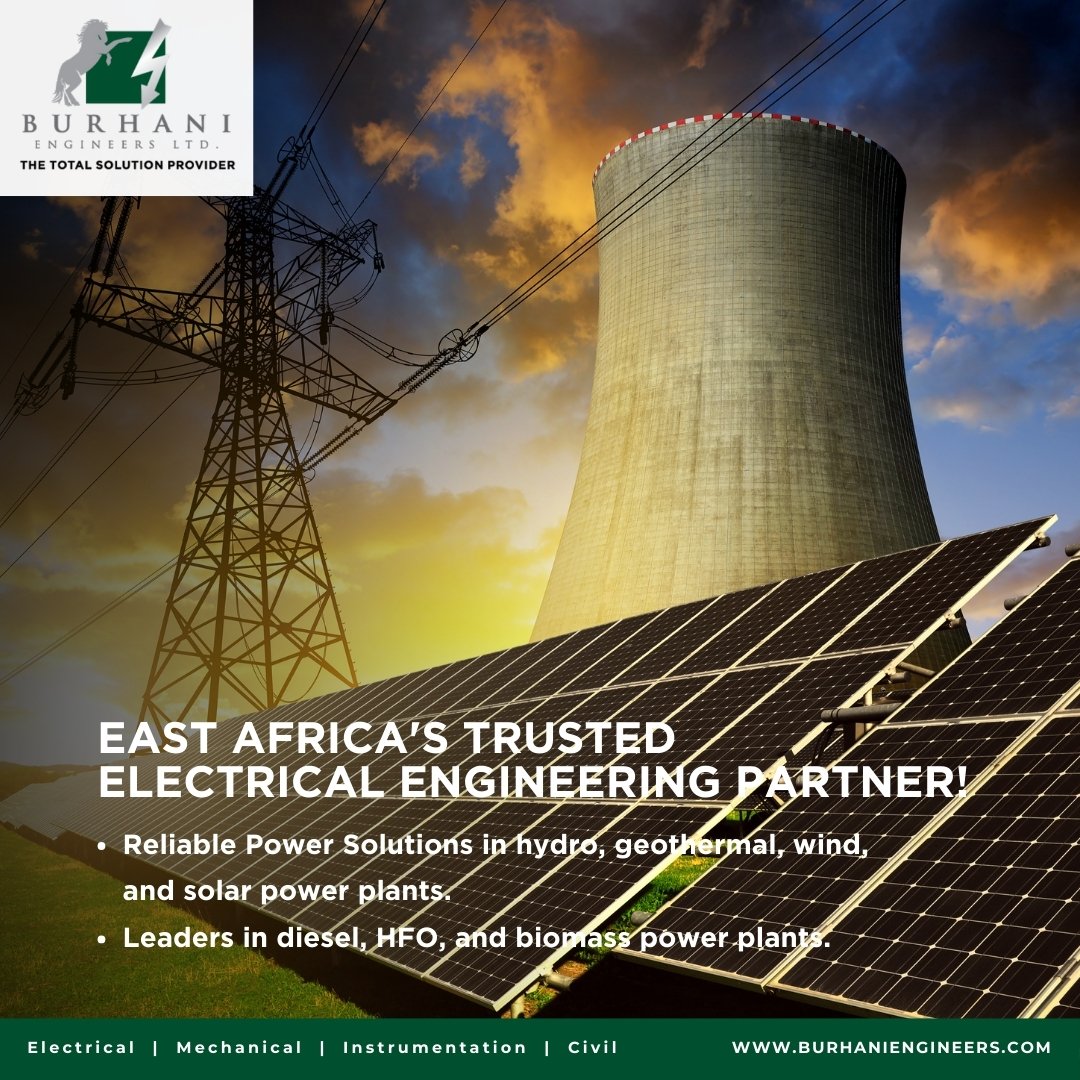 BurhaniEng's tweet photo. With over 43 years of expertise, we're leading the way in #electricalengineeringfor #renewable and #nonrenewableenergy solutions across East Africa.

From power plants to maintenance, trust us for your electrical needs. Explore more: https://t.co/EjH1ichoDF https://t.co/DFwVQsdfjx