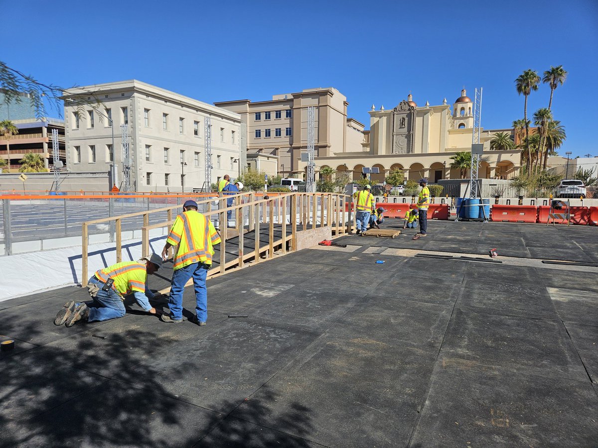 Lara Hamwey (@tucparksrecdir) on Twitter photo The behind the scenes look at how the annual ice rink comes to be at the TCC. Our Parks folks build it out and then our creative team from recreation and events add the flair! Looking forward to seeing many enjoy it starting this weekend.<a href="/TucsonParksRec/">Tucson Parks and Rec</a> The behind the scenes look at how the annual ice rink comes to be at the TCC. Our Parks folks build it out and then our creative team from recreation and events add the flair! Looking forward to seeing many enjoy it starting this weekend.<a href="/TucsonParksRec/">Tucson Parks and Rec</a>