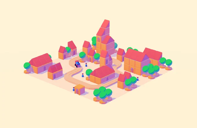 a couple towns, pretty enjoyable and relaxing if I say so myselfplay it here ~  
