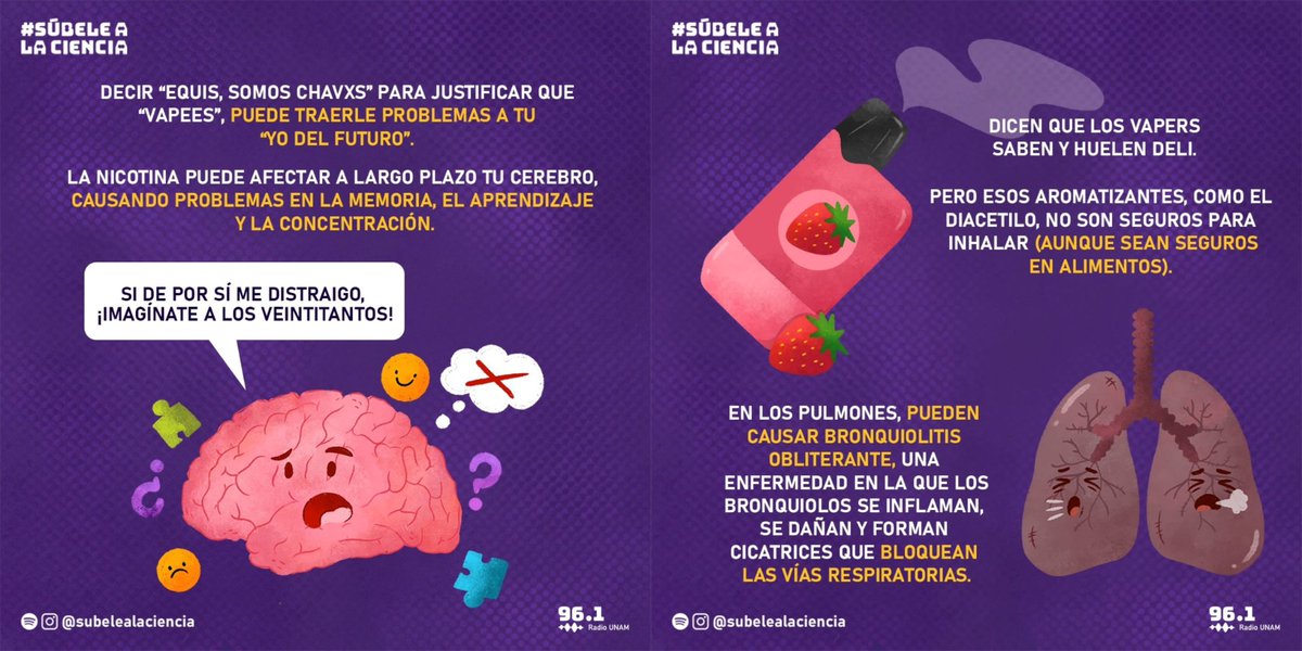 UNAM_FCPyS's tweet photo. 🚬 ¿Vapear es mejor que fumar?

🫁 Hoy te contamos sobre los vapers y su cortina de humo saludable.

@DGDCUNAM 
|| #súbelealaciencia #DGDCUNAM #CienciaUNAM #UNAM https://t.co/lx419oN1F6