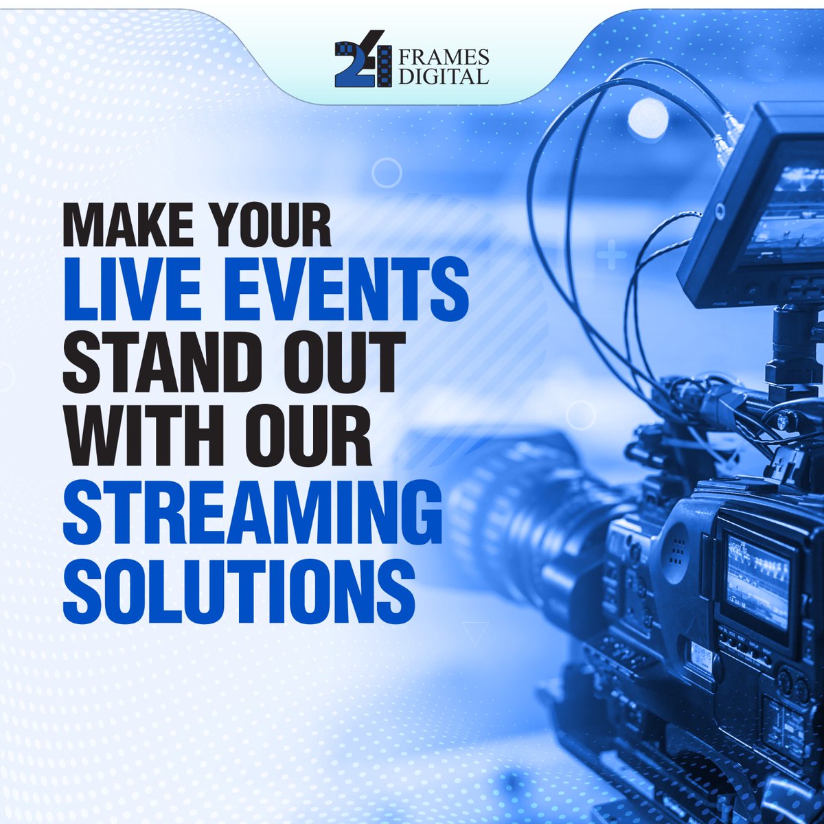 24FramesDigital's tweet photo. Using the latest technology and customizable features, we ensure smooth communication, making your live event special and memorable. Contact us today for an immersive experience

#24FramesDigital #LiveStreamingSolutions #CorporateEvent #EventSolutions #SocialMediaPost #Promotions https://t.co/ujXyVkYWZy