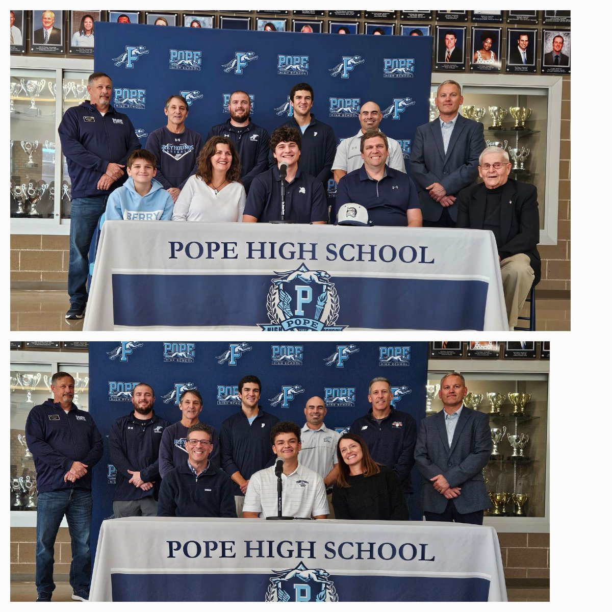 Pope Baseball (@pope_baseball) on Twitter photo Senior fall signing celebration at Pope
We enjoyed getting to celebrate our 5 senior signees & their 12 fellow fall signee classmates! What a great way to roll into Thanksgiving break
<a href="/EthanGarrett06/">Ethan Garrett</a>
<a href="/JStuetzer/">John Stuetzer</a>
<a href="/mattstrydom20/">Matthew Strydom</a>
<a href="/t_morneau44/">Tanner Morneau</a>
<a href="/MattLevinson_/">Matt Levinson</a>
#GDN
#HembreeRoadGrown Senior fall signing celebration at Pope
We enjoyed getting to celebrate our 5 senior signees & their 12 fellow fall signee classmates! What a great way to roll into Thanksgiving break
<a href="/EthanGarrett06/">Ethan Garrett</a>
<a href="/JStuetzer/">John Stuetzer</a>
<a href="/mattstrydom20/">Matthew Strydom</a>
<a href="/t_morneau44/">Tanner Morneau</a>
<a href="/MattLevinson_/">Matt Levinson</a>
#GDN
#HembreeRoadGrown