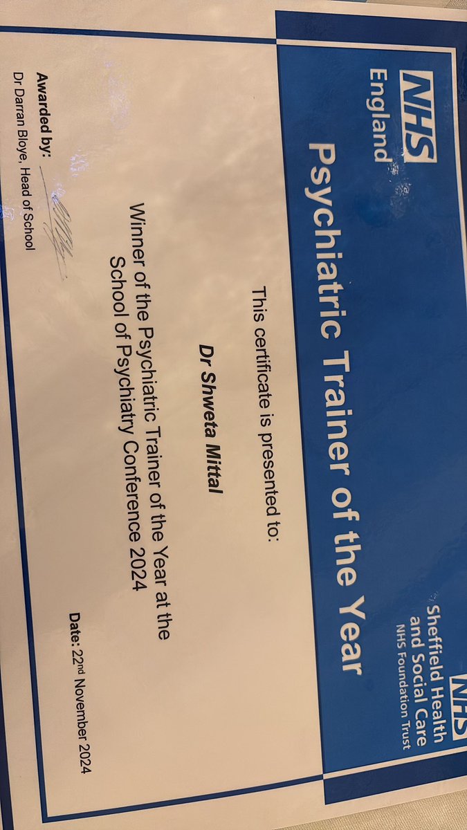 Shweta Mittal (@shwetamittal80) on Twitter photo Humbled to have received Trainer of the Year annual award at Yorkshire and Humber School of Psychiatry Annual Conference. Many thanks to the trainees who nominated me. <a href="/bipa_uk/">BIPA UK</a> <a href="/rcpsych/">Royal College of Psychiatrists</a> <a href="/sri_2050/">Dr.Sridevi Sira Mahalingappa</a> <a href="/rrao9499/">Ranga Rao</a> <a href="/Agarwal2Nita/">Neeta๐งโโ๏ธ๐ฟโค๏ธ๐ฎ๐ณ๐ฌ๐ง๐๐ผ</a> <a href="/csmony/">Mano Manoharan</a> <a href="/ManojRajagopal/">Manoj Rajagopal</a> <a href="/Fabida3/">Dr Fabida Aria</a> <a href="/HarinderBains2/">Harinder Bains</a> <a href="/HarryBho/">HBhogal</a> Humbled to have received Trainer of the Year annual award at Yorkshire and Humber School of Psychiatry Annual Conference. Many thanks to the trainees who nominated me. <a href="/bipa_uk/">BIPA UK</a> <a href="/rcpsych/">Royal College of Psychiatrists</a> <a href="/sri_2050/">Dr.Sridevi Sira Mahalingappa</a> <a href="/rrao9499/">Ranga Rao</a> <a href="/Agarwal2Nita/">Neeta๐งโโ๏ธ๐ฟโค๏ธ๐ฎ๐ณ๐ฌ๐ง๐๐ผ</a> <a href="/csmony/">Mano Manoharan</a> <a href="/ManojRajagopal/">Manoj Rajagopal</a> <a href="/Fabida3/">Dr Fabida Aria</a> <a href="/HarinderBains2/">Harinder Bains</a> <a href="/HarryBho/">HBhogal</a>
