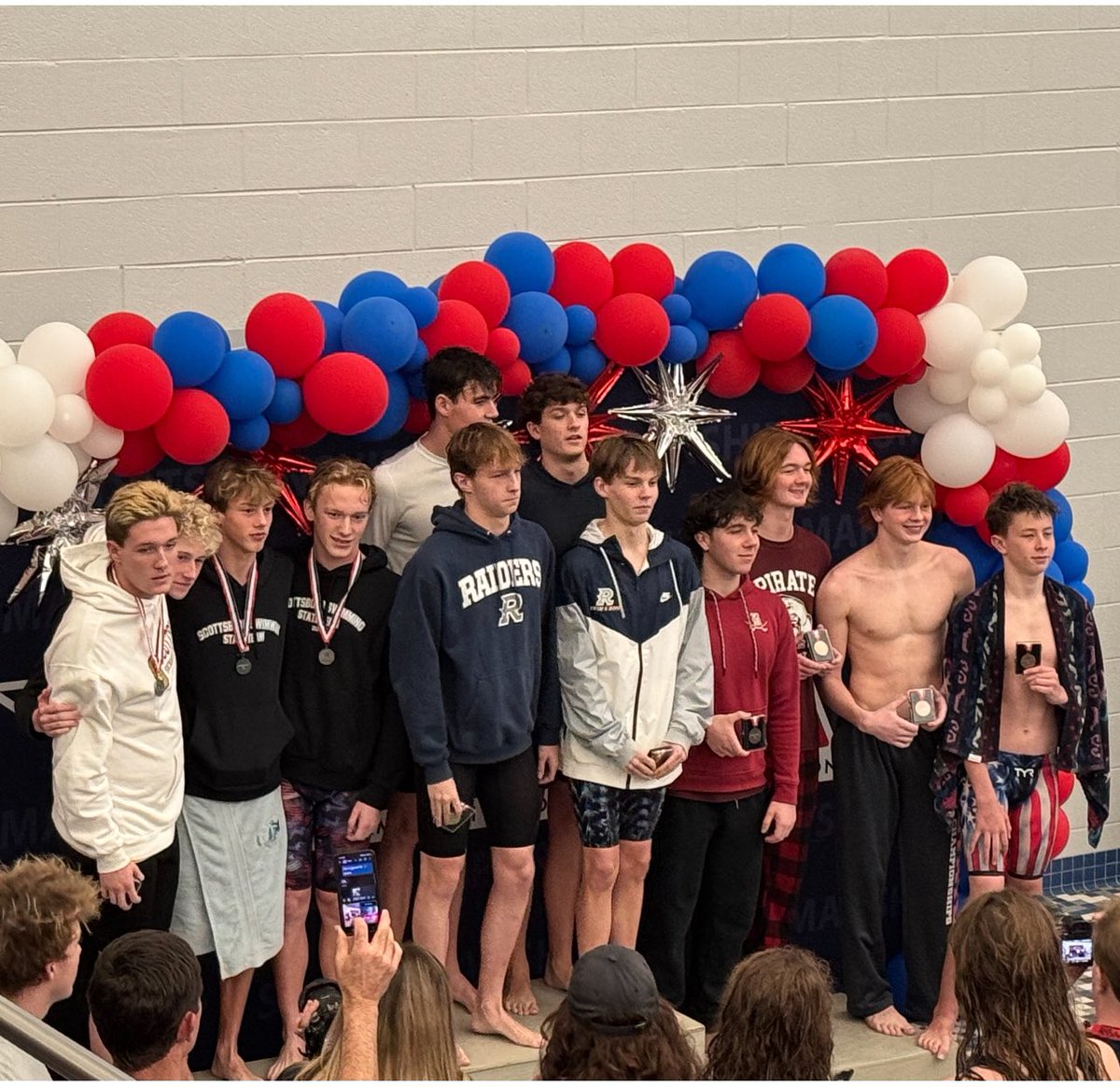 SHS 200 Medley Relay team of Craft Sanders, Arlen Parr, Ben Bradford, Ryder Linville hit the medal stand with state runner up finish!