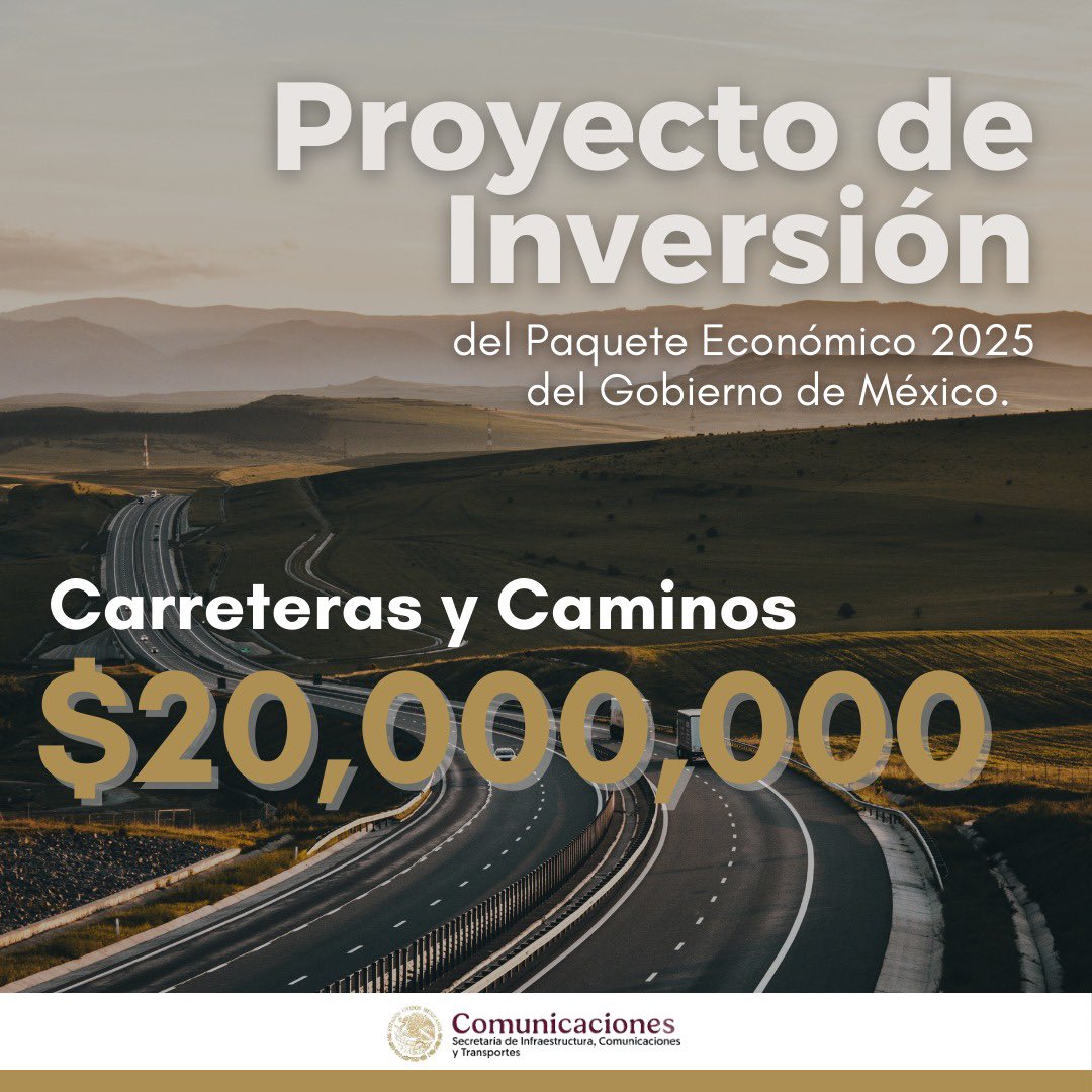 Hoy durante la presentación del paquete económico 2025 en la #MañaneraDelPueblo, destaca la inversión para el desarrollo ferroviario del país, construcción y mantenimiento de caminos.

Con más y mejor infraestructura, el segundo piso de la cuarta transformación está en marcha.