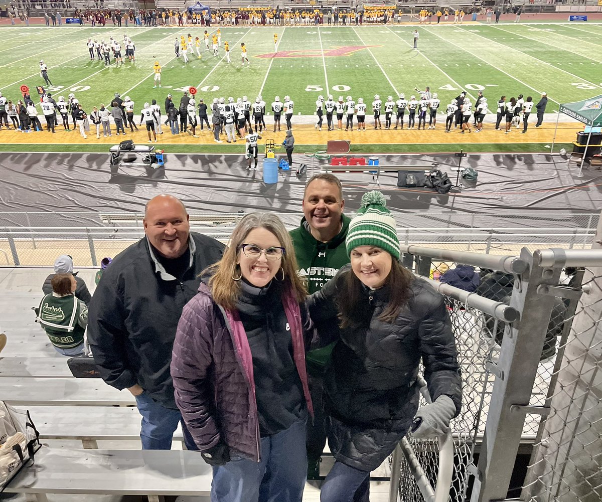 shannonjbuff's tweet image. A few Zone 1 leaders out here braving this weather to watch the @EHS_Eagles tonight! #zoneone