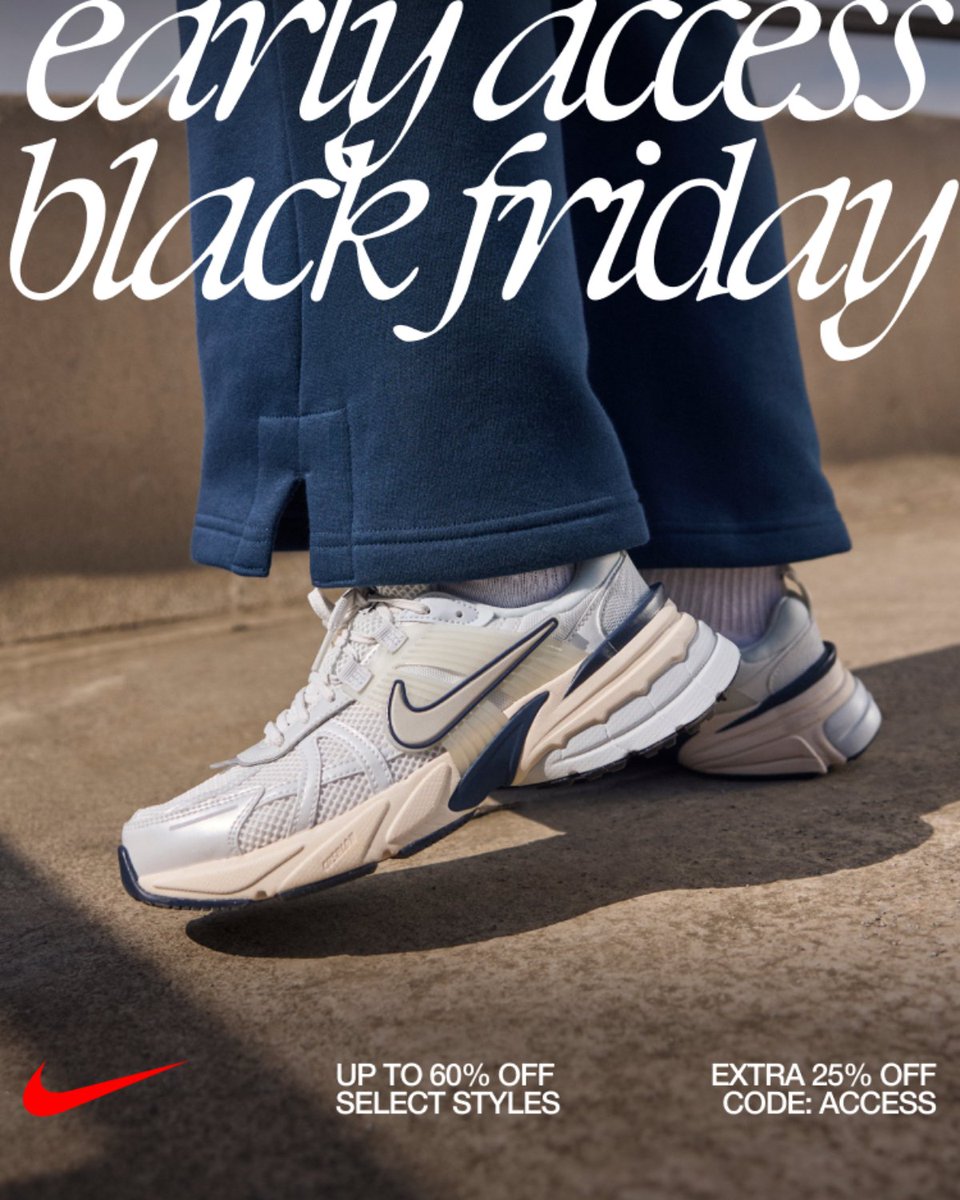 nikestore's tweet photo. Don’t wait—early access ends soon!

Score up to 60% off seasonal favs and more during Black Friday. 🇺🇸 

https://t.co/wT2XC5PUfi https://t.co/va8vR56t7B