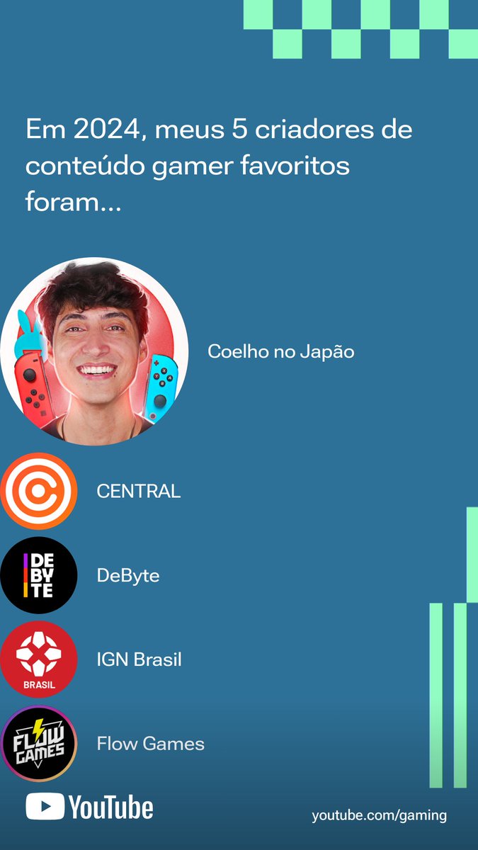 slowpaulk's tweet photo. Criador que eu mais assisti em 2024 foi o @rodrigocoelhoc e o podcast que mais assisti foi o @DebytePodcast 

Excelentes criadores! https://t.co/5kLjvZFl4v