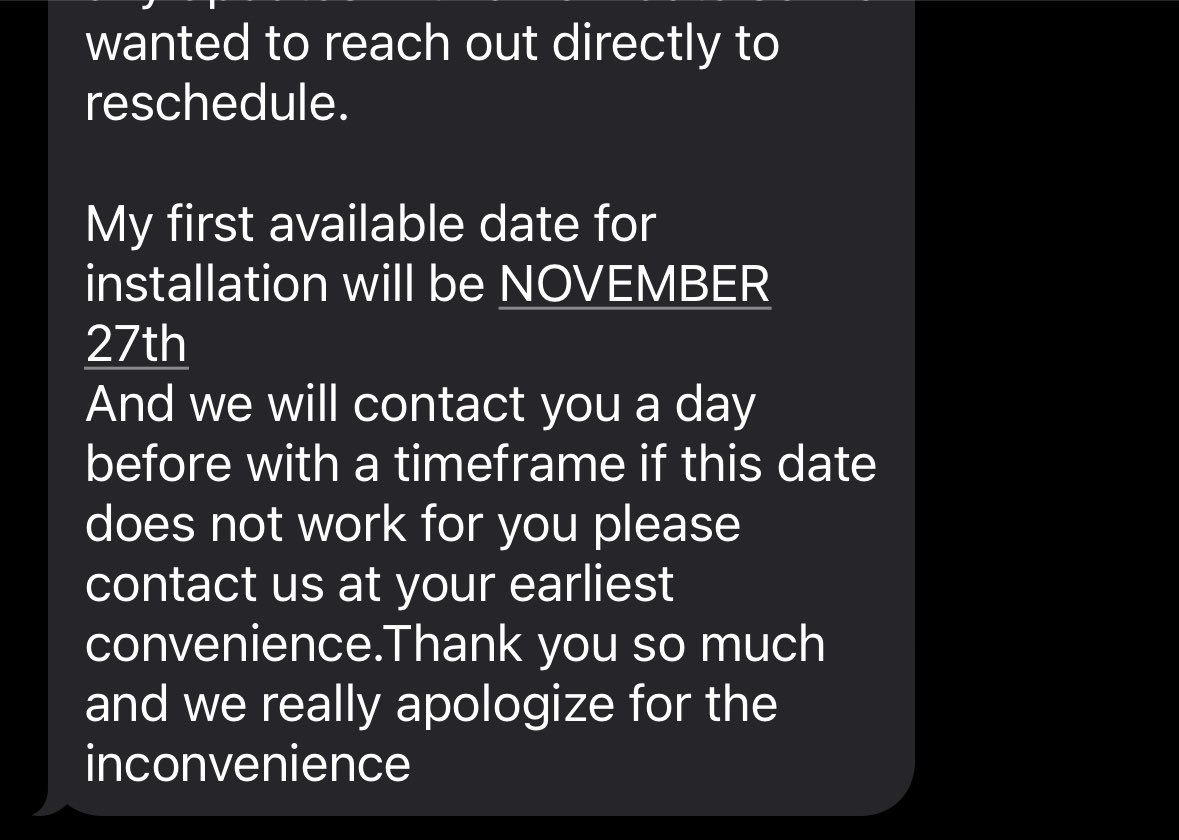 roberthkern's tweet photo. @Costco I buy an expensive dishwasher, pick a future date for delivery and installation that worked for my crazy schedule and then the Friday before I receive this? How do you run your business? Not only and I mad, disappointed, but I have no idea when I am available next. https://t.co/XmJwk8mVc6
