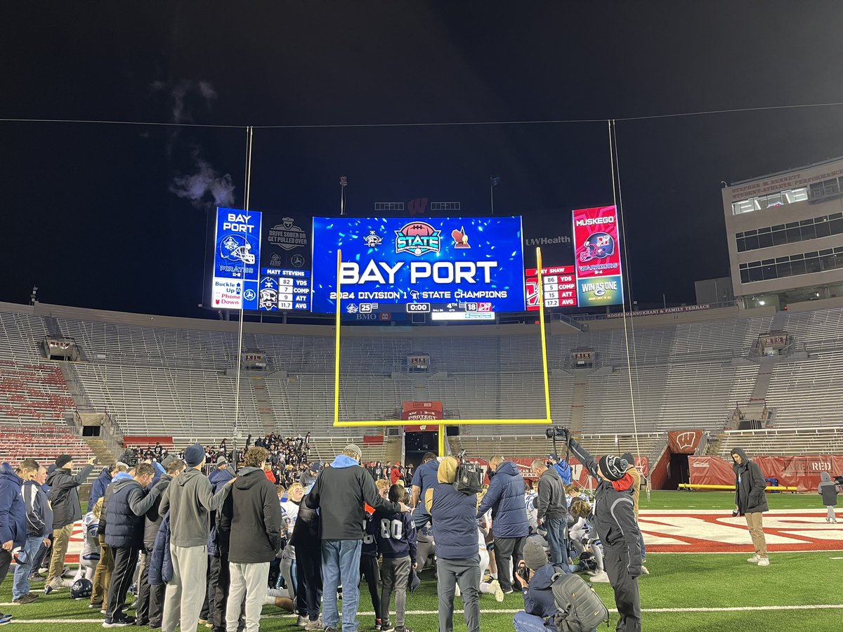 Final 25-18 <a href="/BayPortFootbal1/">Bay Port Football</a> State Champions <a href="/wiaawistate/">WIAA State Tournaments</a> !!