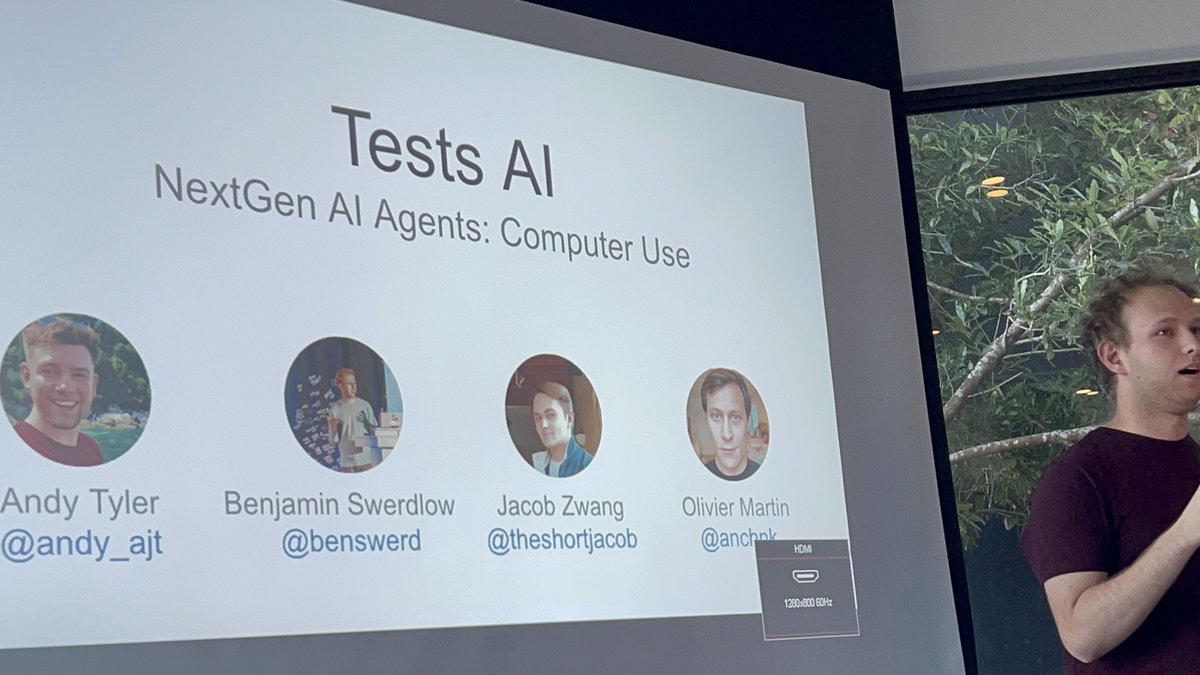 AlexReibman's tweet photo. 6/ Tests AI - 🥇1st place

UI tests written in natural language that execute computer use agents to test frontends

@Andy_AJT @benswerd @theshortjacob @anchnk https://t.co/ow7jGqZ4P3