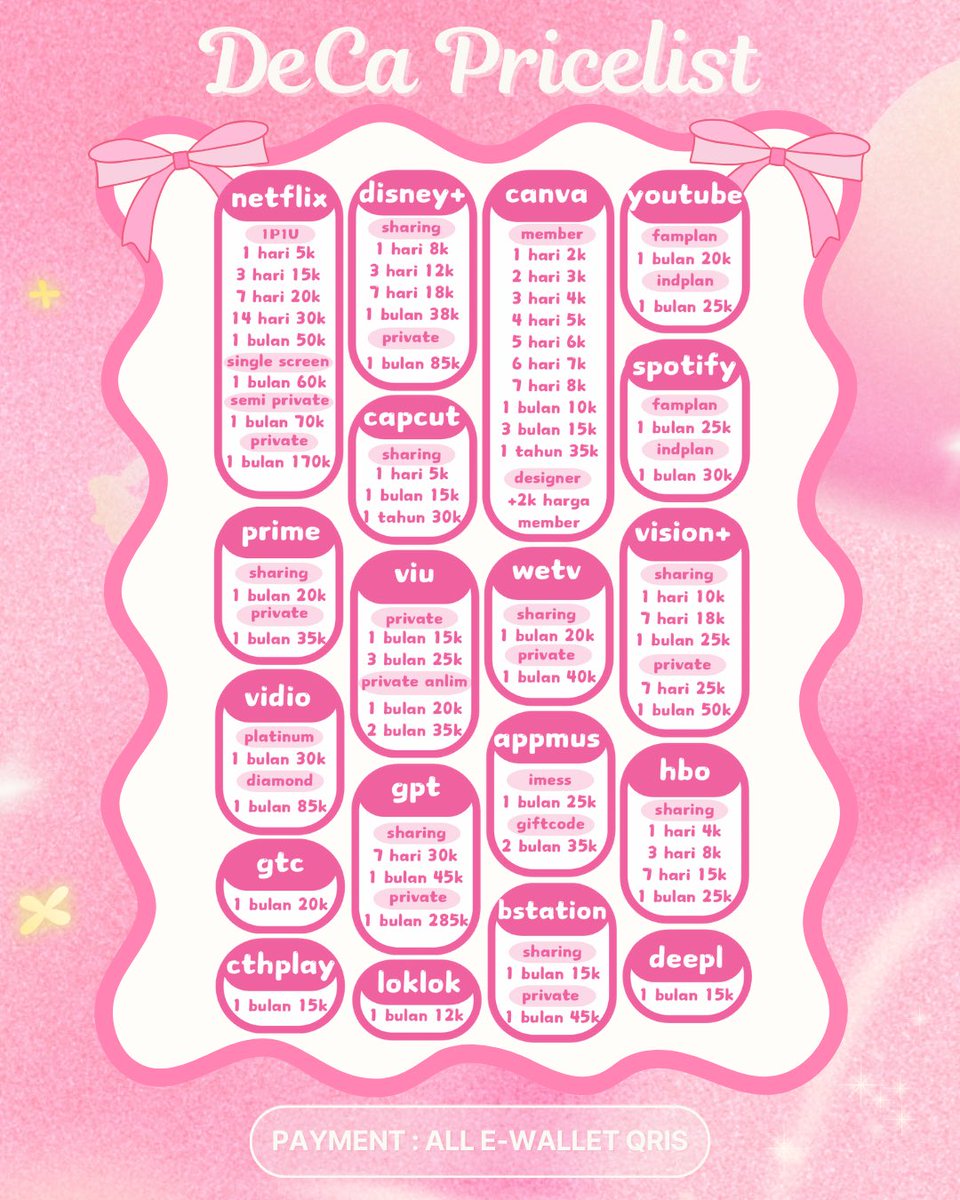 mozrarella's tweet image. ⋆. 𐙚 ˚ 𝙃𝙖𝙞𝙞… 𝗗𝗲𝗰𝗮 𝙟𝙪𝙖𝙡 𝙖𝙥𝙥 𝙥𝙧𝙚𝙢𝙞𝙪𝙢 𝟭𝟬𝟬% 𝙩𝙧𝙪𝙨𝙩𝙚𝙙 𝘄𝗶𝘁𝗵 𝟮𝟬𝟬+ 𝘁𝗲𝘀𝘁𝗶 &amp;amp; 𝙖𝙡𝙡 𝙖𝙥𝙥 𝙗𝙚𝙧𝙜𝙖𝙧𝙖𝙣𝙨𝙞
☎️ 𝐟𝐨𝐫 𝐨𝐫𝐝𝐞𝐫 𝐝𝐦 𝐨𝐫 𝐰𝐚 : tiny.cc/DeCaa
📎don’t forget to mention after dm ˖ ᡣ𐭩 ⊹ ࣪