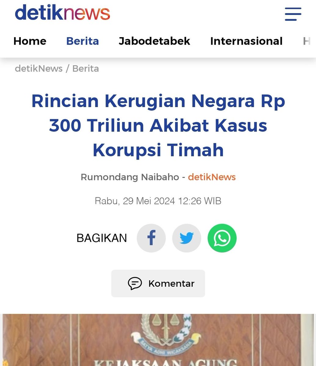 CeciliaSuwanda1's tweet photo. @mohmahfudmd Prabowo dlm berkomunikasi internasional memang mumpuni, layak diapresiasi, berhasil menarik Investors asing Rp.294 Trilliun.

Namun sebaiknya fokus pada pengembalian kerugian korupsi, terutama Kasus Timah, Rp. 300 Trilliun dan kasus2 lain.
📌 https://t.co/hyGt4Ami0Q