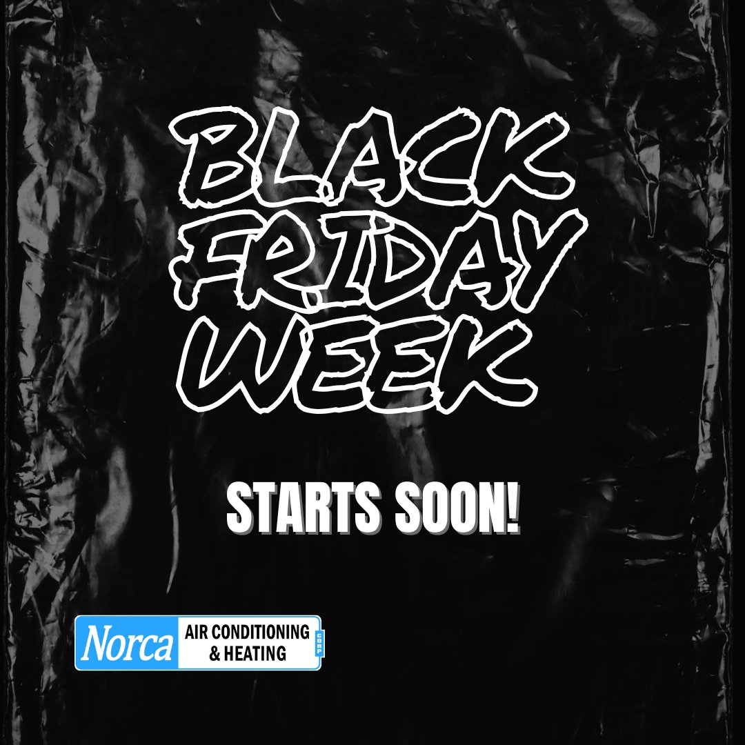 Get ready for our Black Friday Week deal! Starting Monday, be one of the first 10 customers to mention 'Black Friday' when booking your service visit and enjoy 10% off. #BlackFriday #HVAC