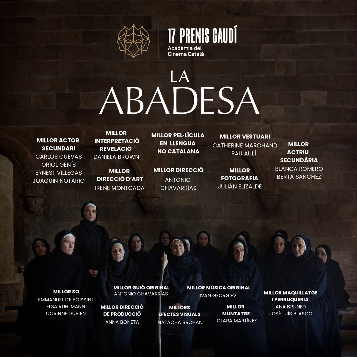 oberonmedia (@oberon_media) on Twitter photo I seguim amb les candidatures de #LaAbadesa als Gaudí 🙌🏼✨Moltíssimes gràcies a tots i totes per compartir-nos la vostra sensibilitat 🥹❤️ <a href="/academiacinecat/">Acadèmia del Cinema Català – Premis Gaudí</a> I seguim amb les candidatures de #LaAbadesa als Gaudí 🙌🏼✨Moltíssimes gràcies a tots i totes per compartir-nos la vostra sensibilitat 🥹❤️ <a href="/academiacinecat/">Acadèmia del Cinema Català – Premis Gaudí</a>