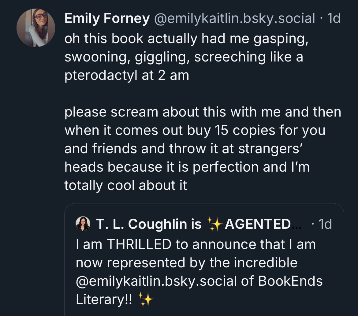 T. L. Coughlin is ✨AGENTED✨ tweet media