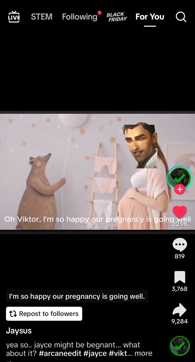 tiktok keeps showing me videos of jayce pregnant i can’t do this anymore 😭😭😭