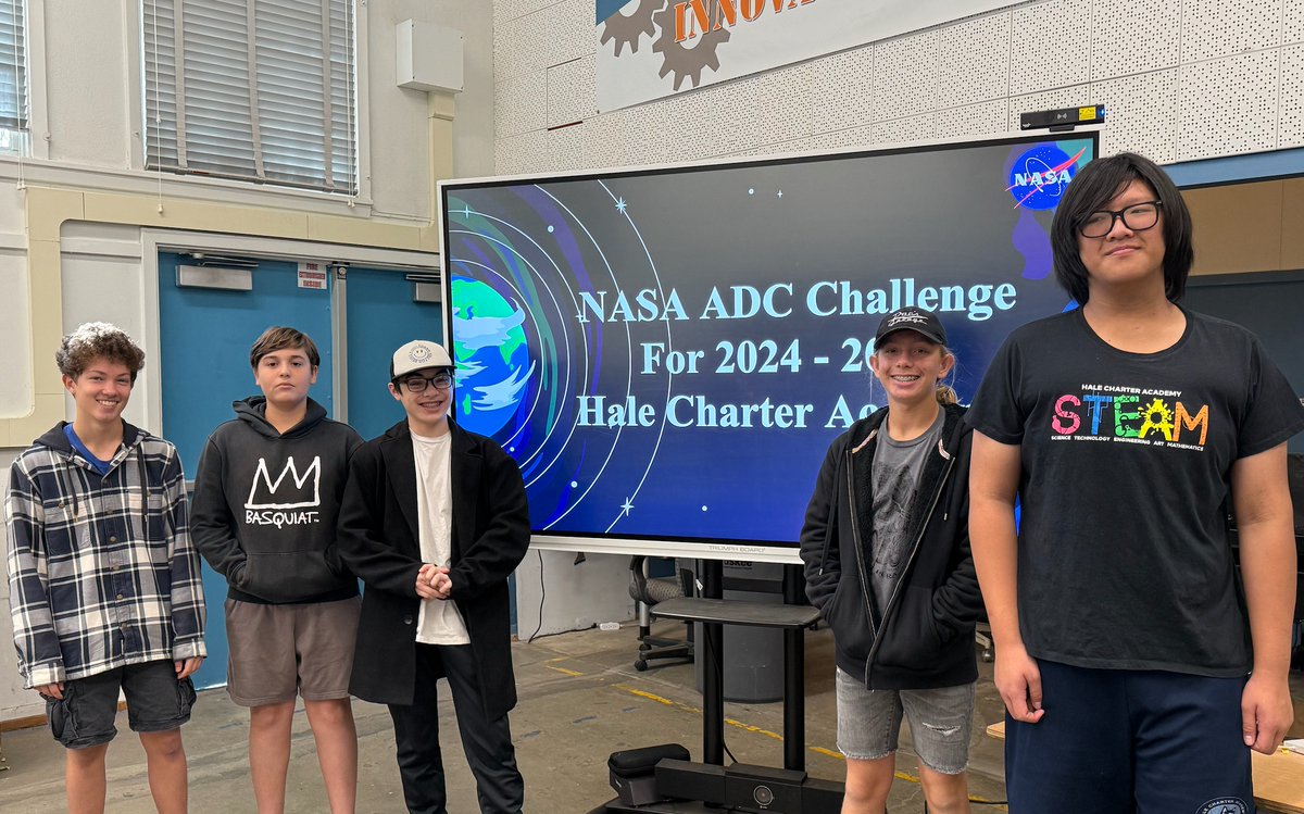Hale's NASA ADC team took the stage today to share their out-of-this-world experience with the 6th-grade classes! The room was buzzing with excitement, and they tackled all the curious questions  like true space pros!  #NextGenSTEM #NASA_ADC #ITI_LAUSD #laschoolsnorth