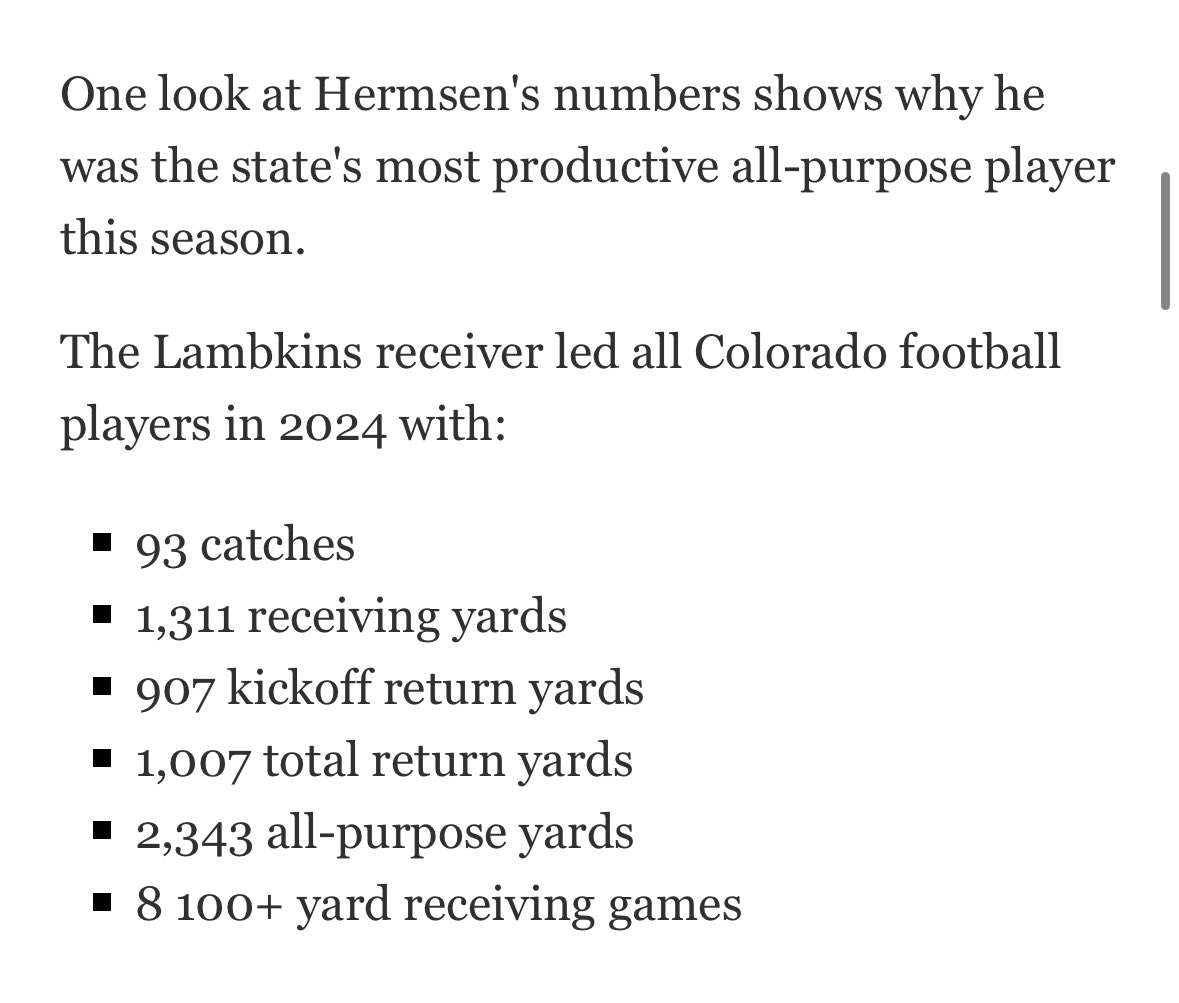 .@Levi_hermsen1 was a human highlight reel this season. Huge loss for us next year but will be a giant gain for the program that lands him!