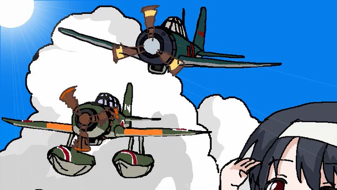 #プロペラ機を貼るんだ 