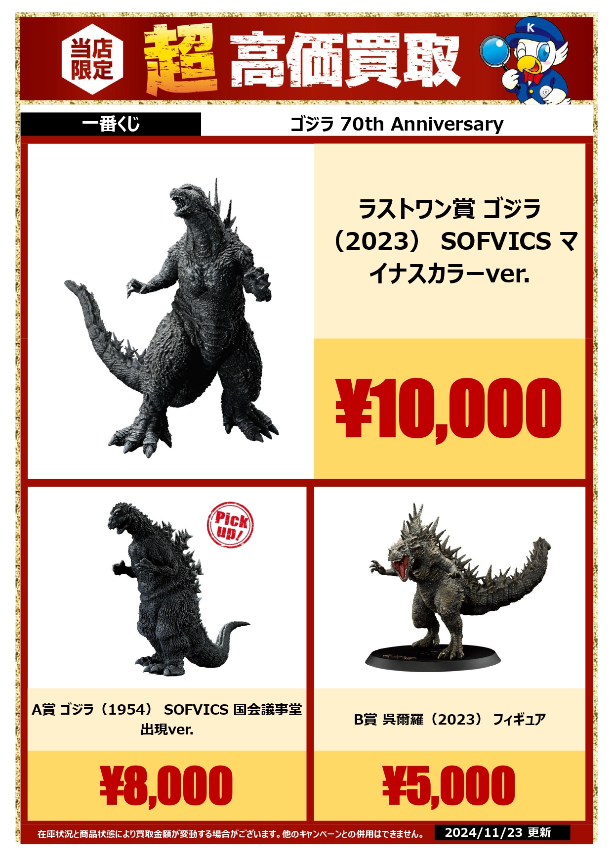 一番くじ ゴジラ 70th Anniversary みやすい 呉爾羅 2023 フィギュア 一番くじ ゴジラ 70th Anniversary みやすい 呉爾羅 2023 フィギュア