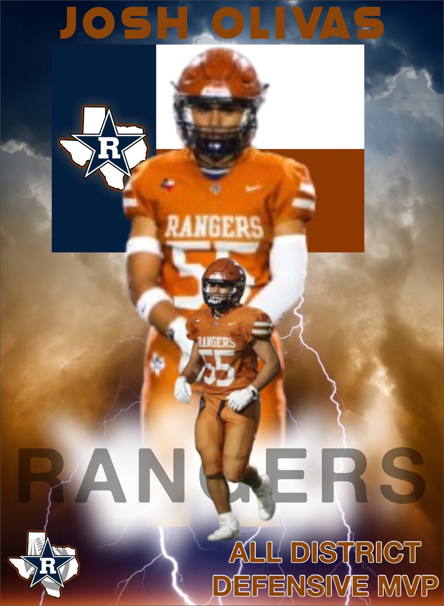 Congratulations to Joshua Olivas for being named District 1-4A Defensive MVP!