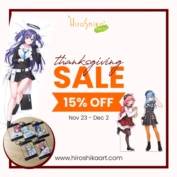 Holiday sale coming on my site!
Starting Nov 23 to Dec 2 (PST)
15%off your order. 