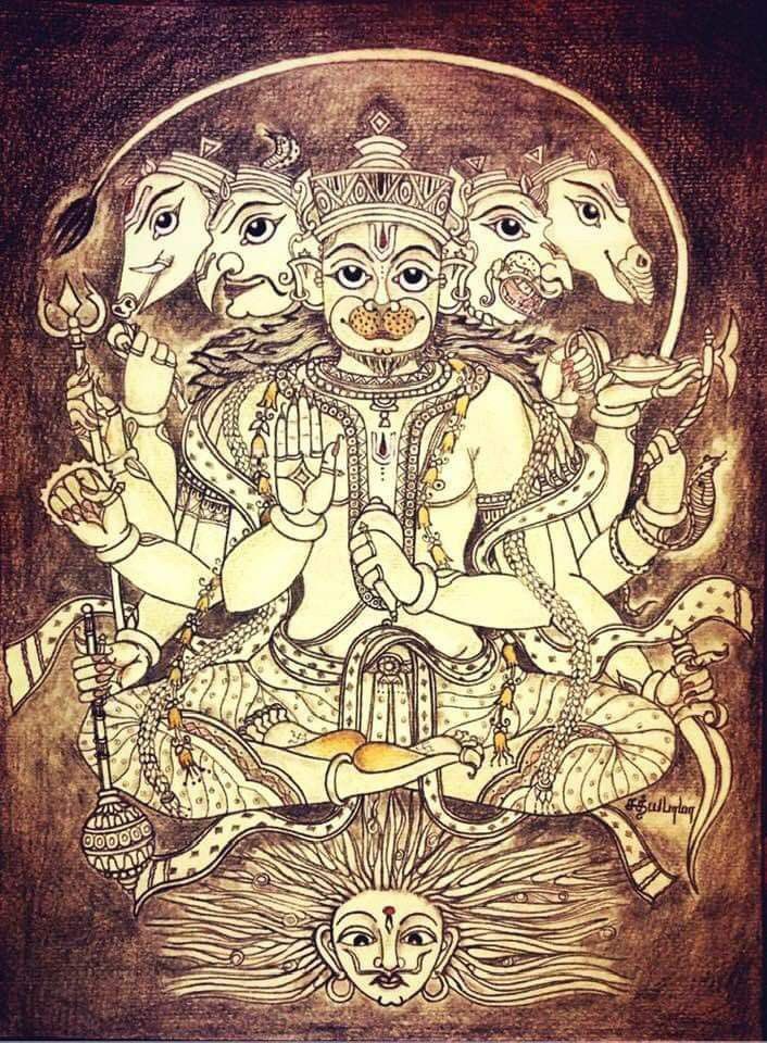 Vadicwarrior's tweet photo. प्रातः मंगल करते पंचमुखी हनुमान दिव्य अलौकिक दर्शन🙏 https://t.co/WmTG1XbaLf