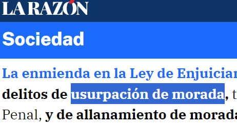_candilejas's tweet photo. A ver, a los medios que os altera más la okupación de viviendas vacias que el hecho de que estén vacías, al menos estudiad un poquito: no se puede usurpar una vivienda que sea morada  @larazon_es @infobae @europapress @elespanolcom https://t.co/Pb2DdmqlyP