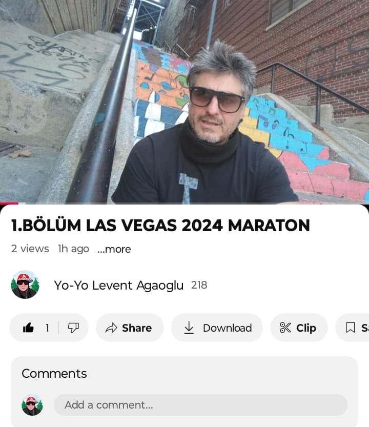 Evet #lasvegasmarathon ilk bölümünü YouTube kanalim yo-yo levent Ağaoğlu yayınladım ,iyi seyirler