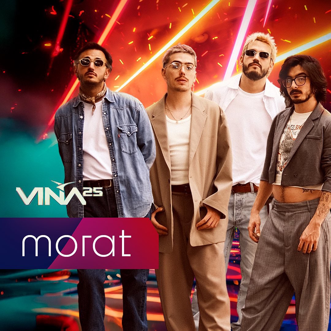 moratnation's tweet photo. MORAT EN VIÑA 2025 🇨🇱

Chile, finalmente lo lograron, un sueño hecho realidad ver a los chicos en este festival tan importante 🥹

Va a estar increíble 🫶🏼 https://t.co/VAA0epEsyi