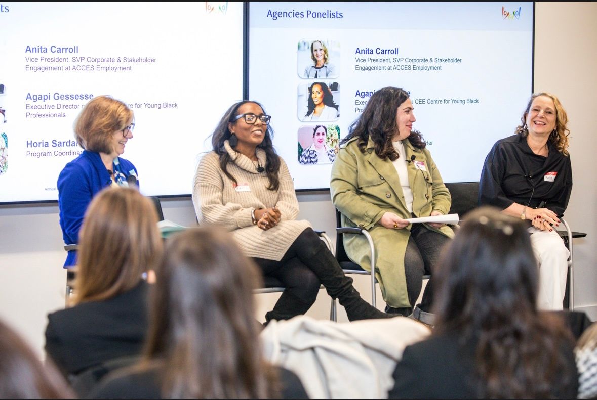 Honored to represent <a href="/CareersWomen/">Times Change Women's Employment Service</a> as a panelist at the <a href="/RBC/">RBC</a> Advancement of Women in Leadership event with <a href="/UWGreaterTO/">United Way Greater Toronto</a>!

I shared insights on #ElevateHer, a 3yr initiative that I lead and is funded by <a href="/WAGE_FEGC/">Women and Gender Equality Canada</a> to develop mentorship/sponsorship modules.
#ElevateHer #WomAdvan