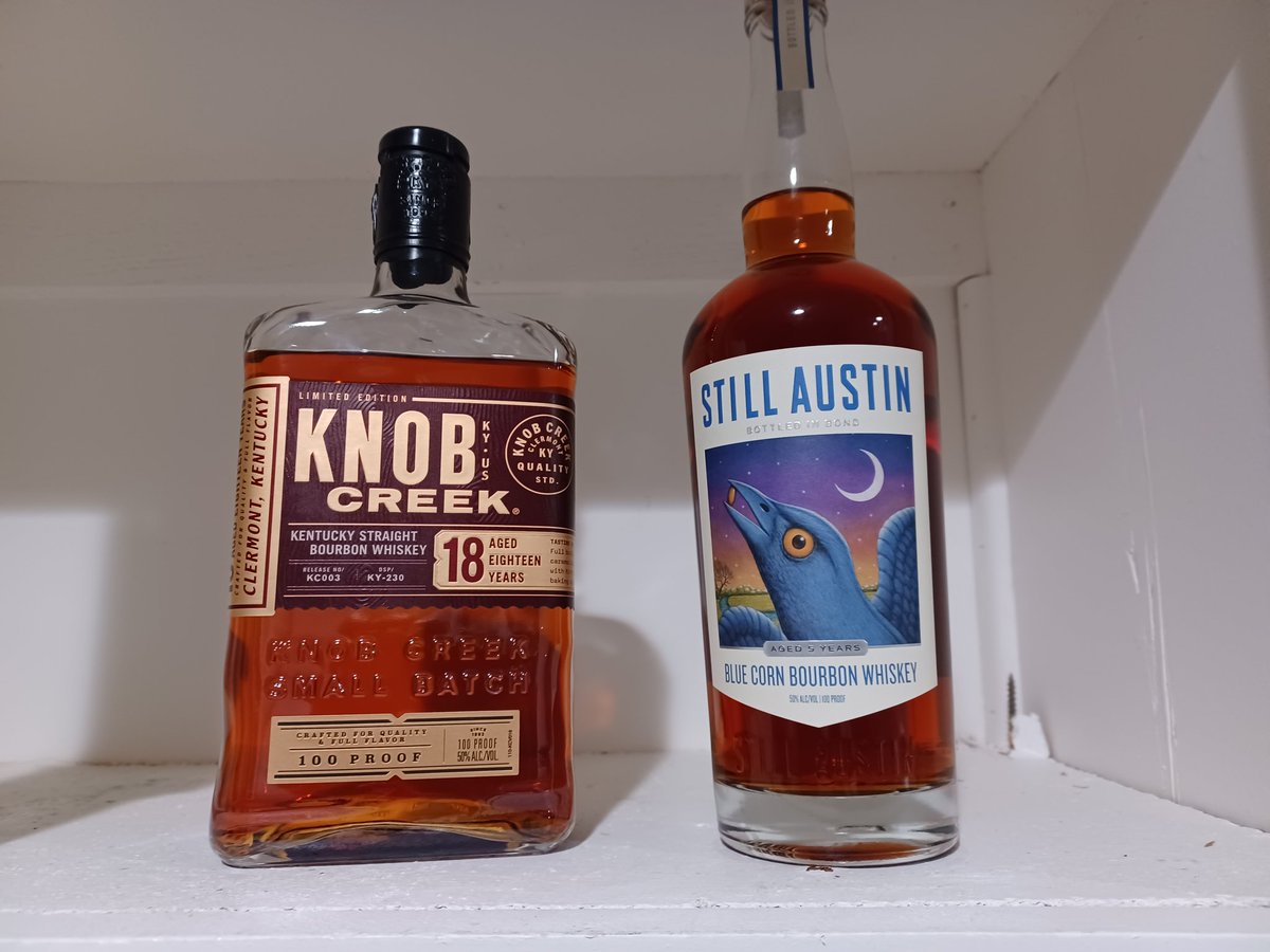 campbellparlay's tweet image. Couple of nice finds @TotalWine ... @knobcreek 18yr, tough to find in these parts ... and one of the best in the biz, @StillATX #bluecorn @d_tao @BourbEnthusiasm @BobseinJustin @MstlyPcflBourbn @BourbonHooks