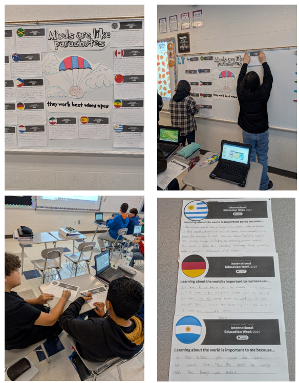 So proud of my 7th-grade students at NCMS!🌍💡 They embraced the #IEW2024 challenge by reflecting on the importance of learning about the world! Their creativity is truly #UnitingOurWorld! Thanks to <a href="/ParticipateLrng/">Participate Learning</a>, <a href="/ECAatState/">Educational & Cultural Affairs—U.S. Dept. of State</a>, and <a href="/NCCSschools/">Newton-Conover Sch.</a> for supporting global learning!🌟