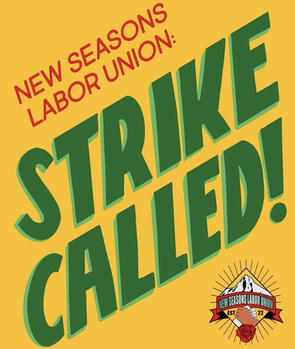 The New Seasons Labor Union is going on strike next Wednesday  November 27th! They're asking customers to cancel any Thanksgiving  pre-orders. Check back on their instagram for more details.
<a href="/NSLU_PDX/">New Seasons Labor Union</a>