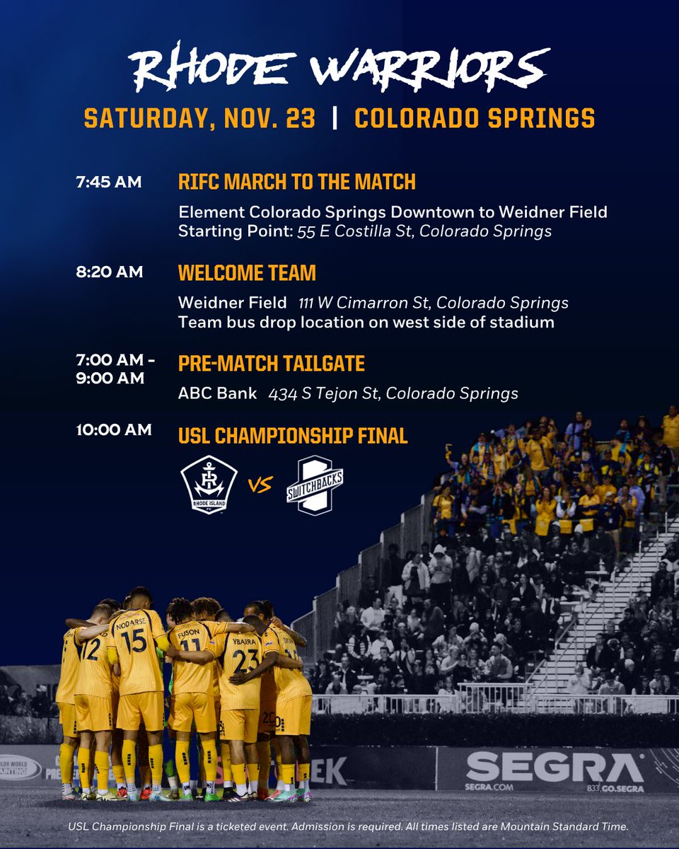 RhodeIslandFC's tweet photo. Our matchday morning plans 📆

See you all tomorrow! https://t.co/0RgDC1omir